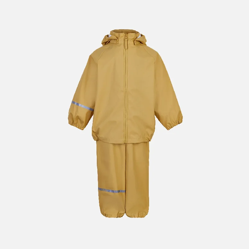 Baby & Kids Recycled Rainwear Set - Saffron