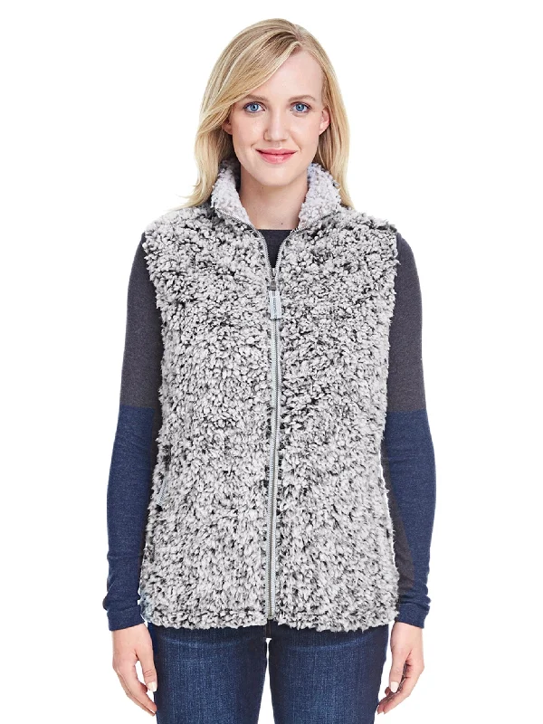 J America Ladies Epic Sherpa Vest