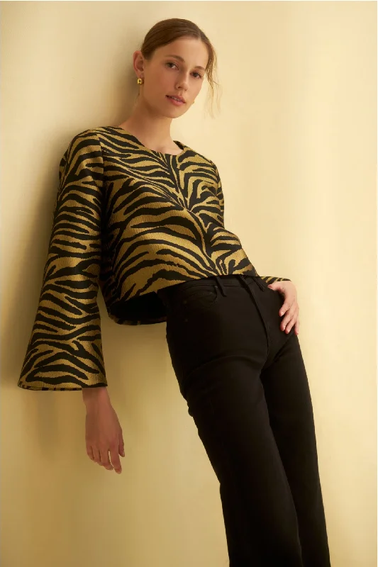 Tiger Jacquard Maxine Top