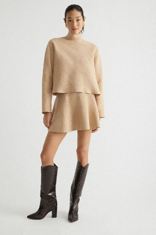 Camel Knit Cate Skirt