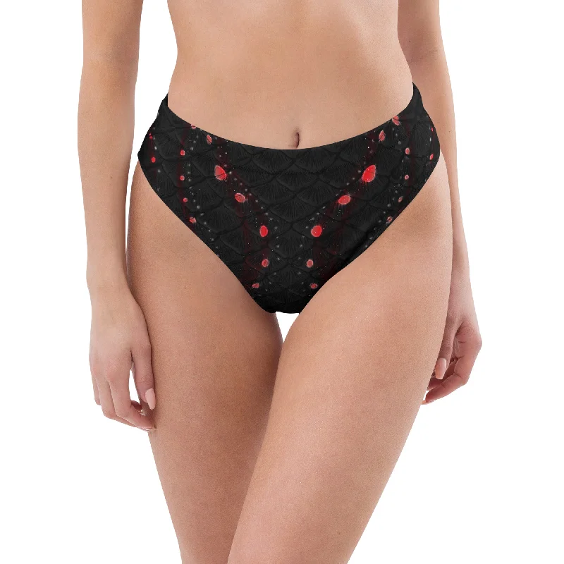 Dark Tide Recycled High-Waisted Bikini Bottom