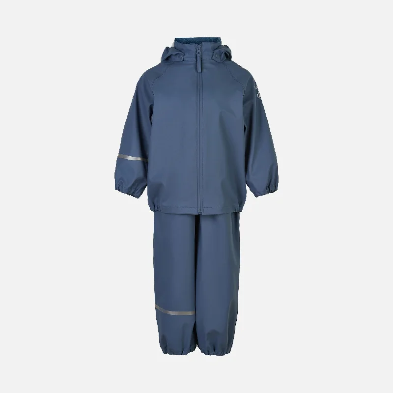 Baby & Kids Recycled Rainwear Set - China Blue