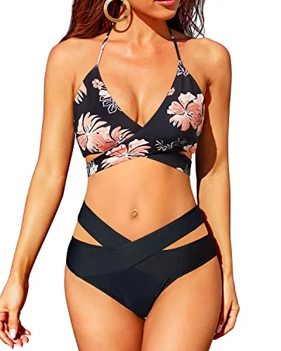 Push Up High Waisted Two Piece Swimsuit Sets for Women Bikini