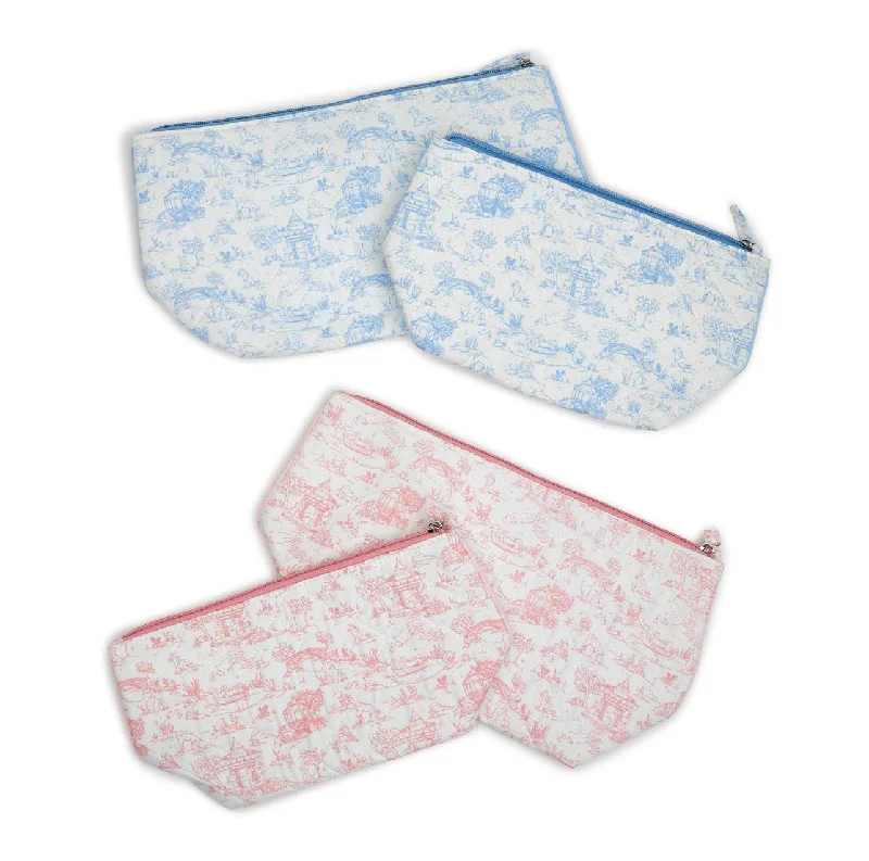 Animal Toile Pouch Set