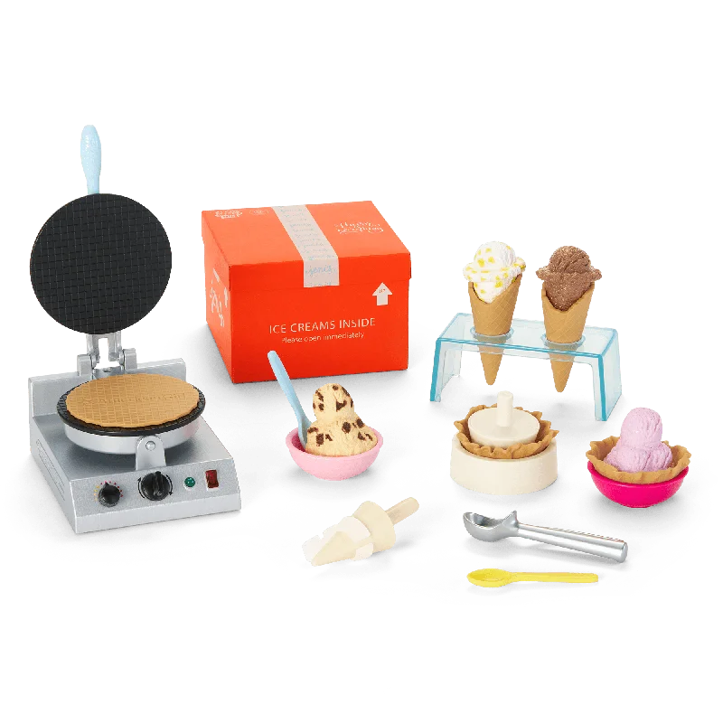 American Girl® x Jeni's Splendid Waffle Cone Set for 18-inch Dolls