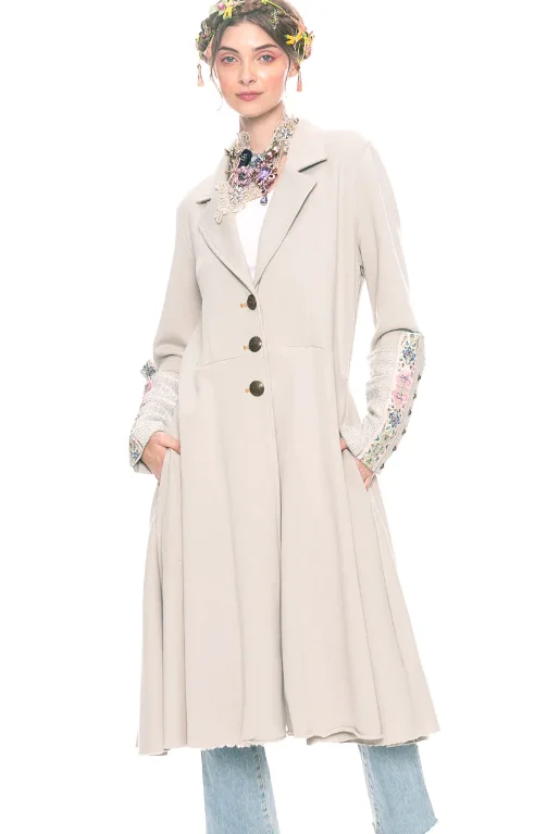 Heart of Autumn Ivory French Terry Coat