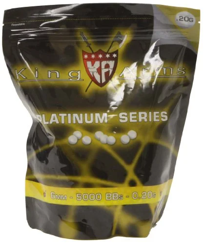 Soft Air King Arms Platinum Series 5,000 Count .20g BB's (White)