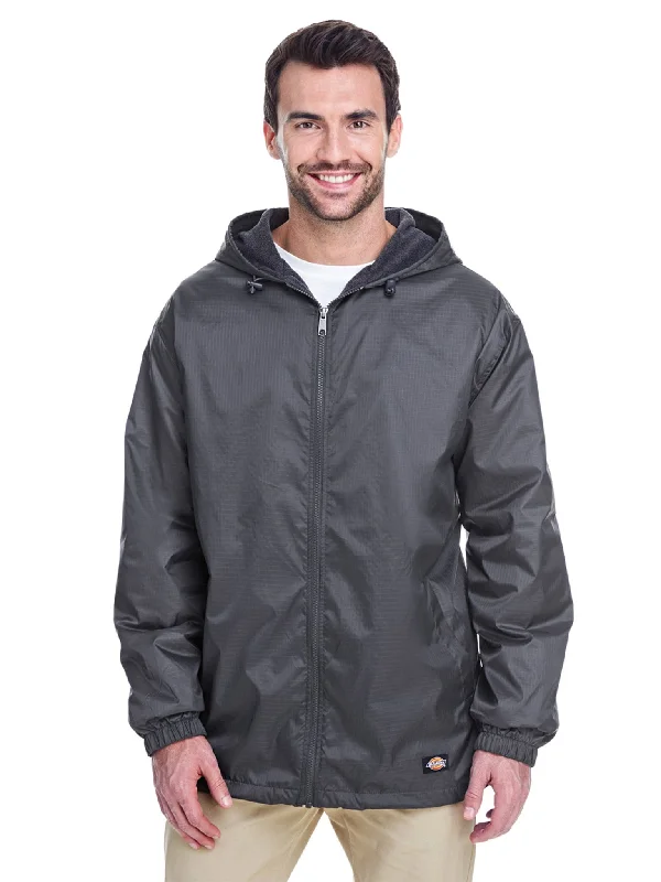 Dickies Fleece-Lined Hooded Nylon Jacket