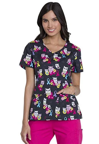 Dickies DK721 EDS Signature Women's V-Neck Animal Print Scrub Top