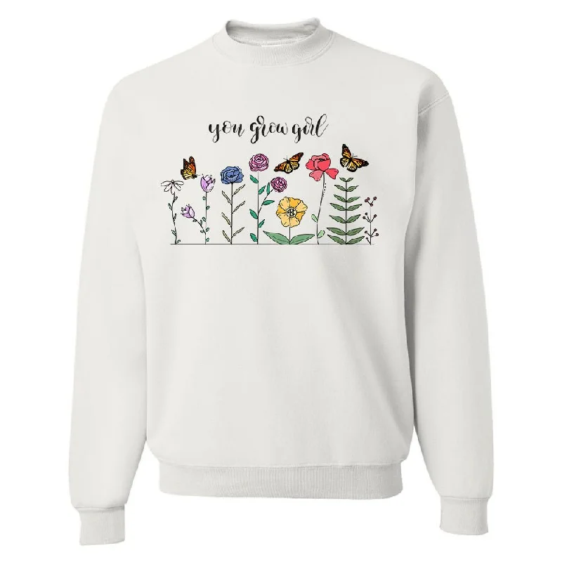 Monogrammed 'You Grow Girl' Crewneck Sweatshirt