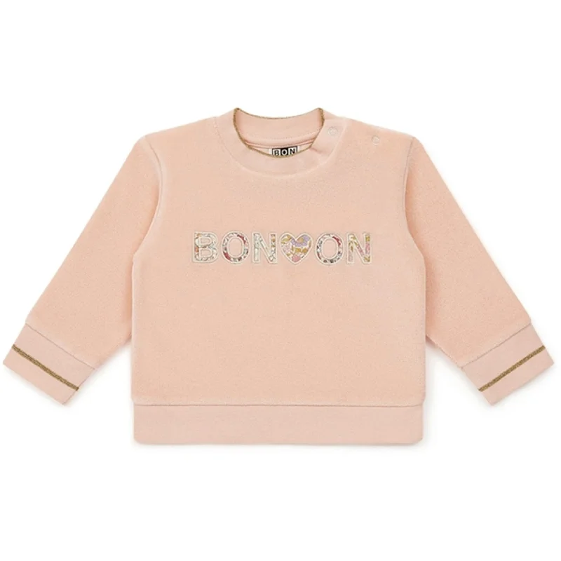 BONTON Rose Coquillage Baby Sweatshirt