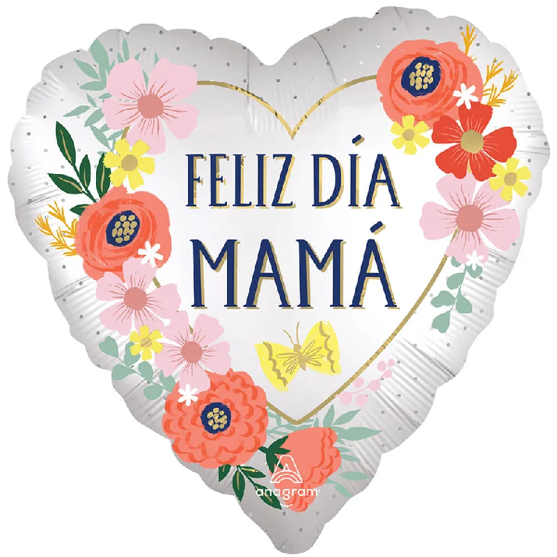 18 inch SATIN FELIZ DIA MAMA BLOOMS