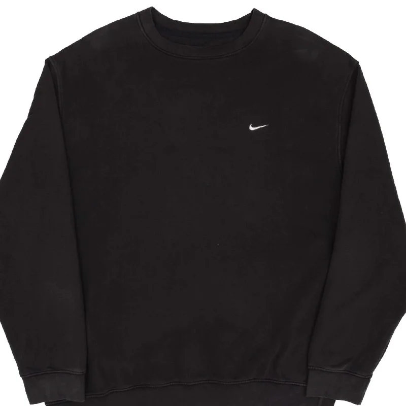 VINTAGE NIKE CLASSIC SWOOSH BLACK SWEATSHIRT 2000S SIZE XL