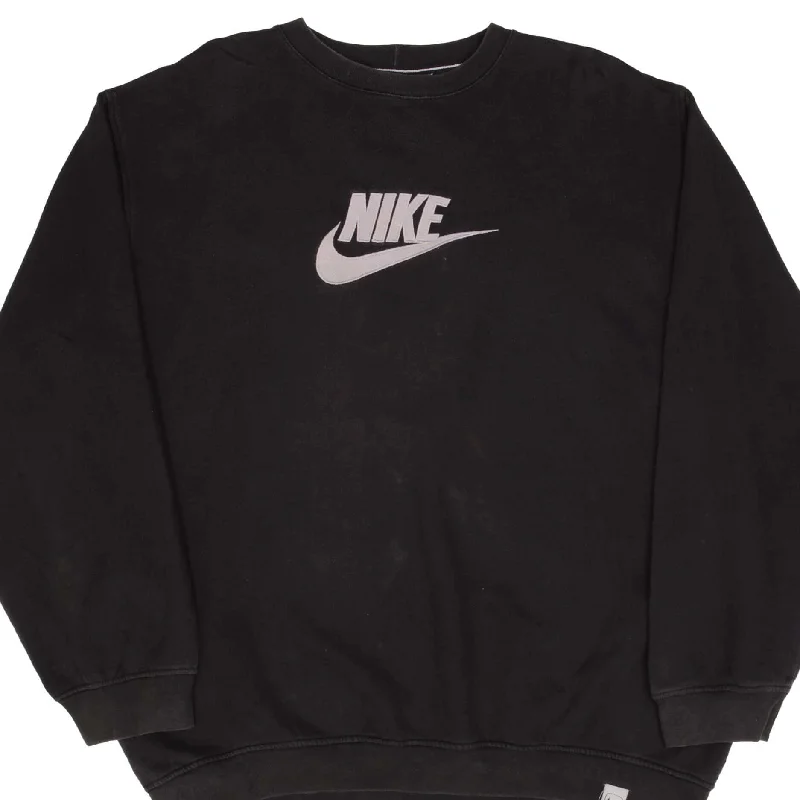 VINTAGE NIKE SOOWSH SPELLOUT BLACK SWEATSHIRT 2000S SIZE 2XL