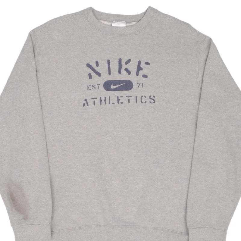 VINTAGE NIKE ATHLETIC EST. 71 GRAY SWEATSHIRT 1990S XL MADE IN USA