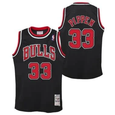 Scottie Pippen Adult Chicago Bulls Black Mitchell & Ness NBA Jersey