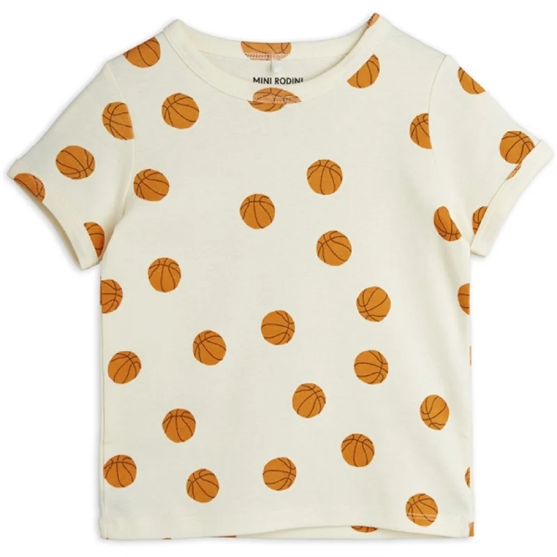 Mini Rodini Offwhite Basketball Aop T-shirt