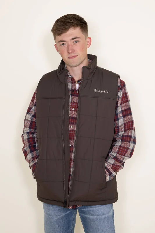 Ariat Crius Insulated Vest for Men in Brown | 10041518-BARK