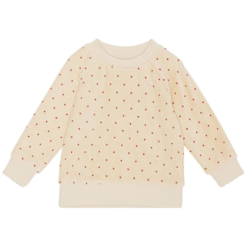 Flöss Pluto Terry Sweatshirt Rosso Dot print