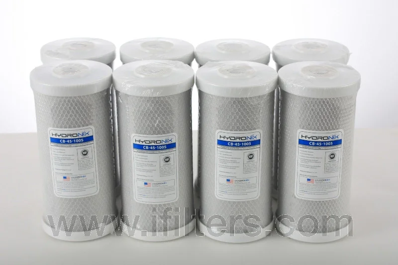 Hydronix CB-45-1005 Whole House Carbon Block Water Filter CTO 4.5" x 10" - 5 Micron