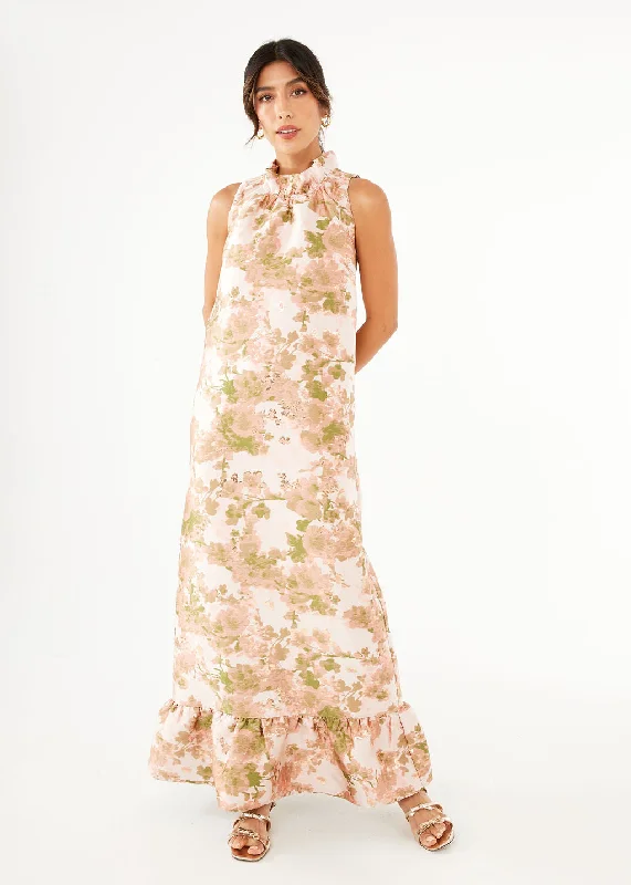 Camille Gown Baby's Breath Jacquard