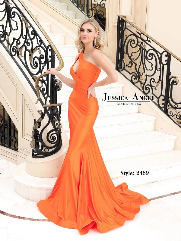 Jessica Angel Style JA2469 Jersey Fabric One Shoulder Neckline Long Dress