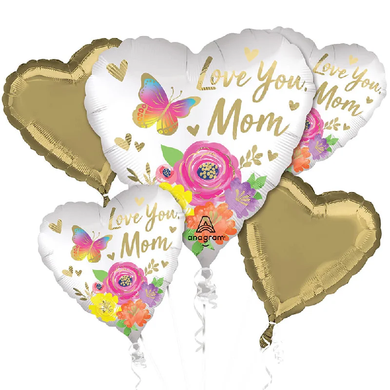 LOVE YOU MOM SATIN FLORAL BOUQUET