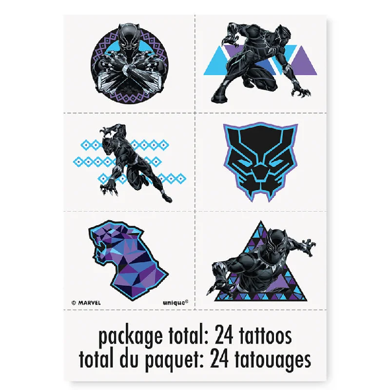 BLACK PANTHER TATTOO SHEET (24 PK)