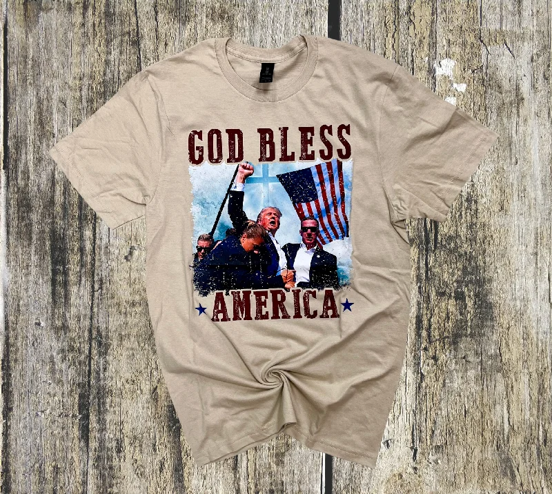 God Bless America Trump tee