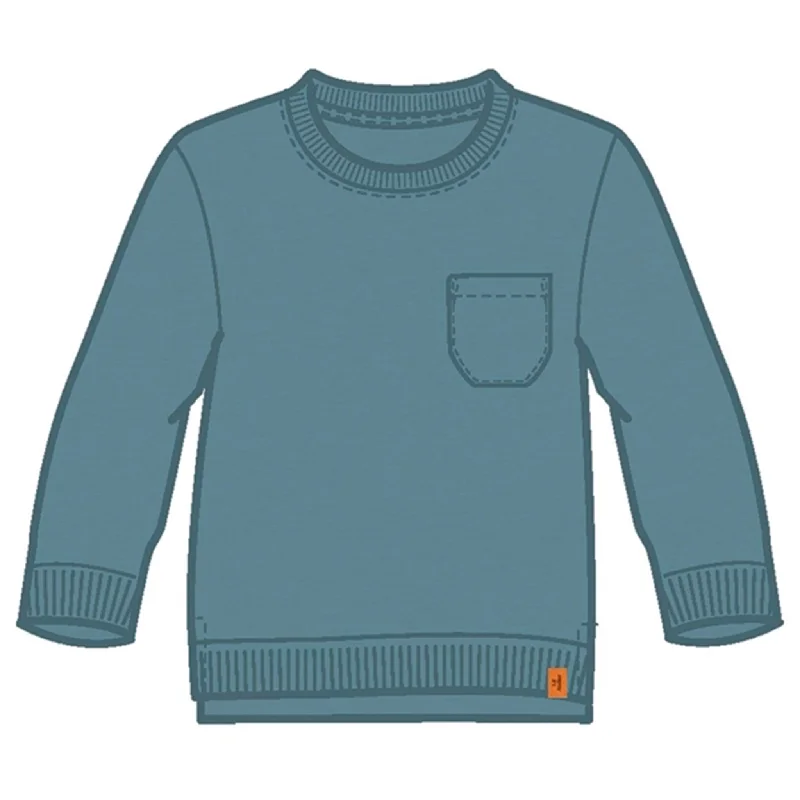 Lil'Atelier Smoke Blue SOLID Salon Sweatshirt