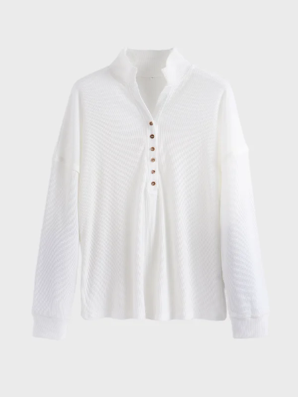 Midsize Flattering Ribbed Lapel Top