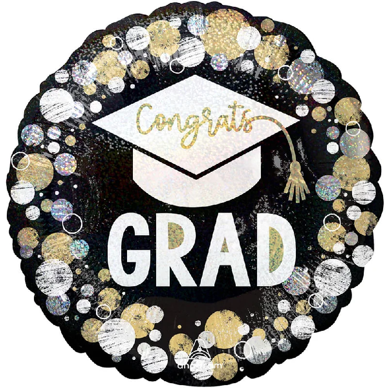 18 inch CONGRATS GRAD CIRCLES & DOTS