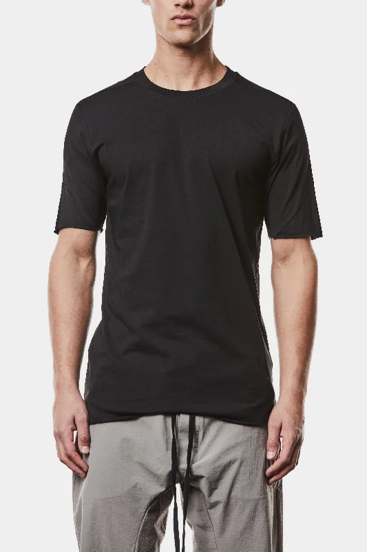 Scar-stitch cotton t-shirt, Black