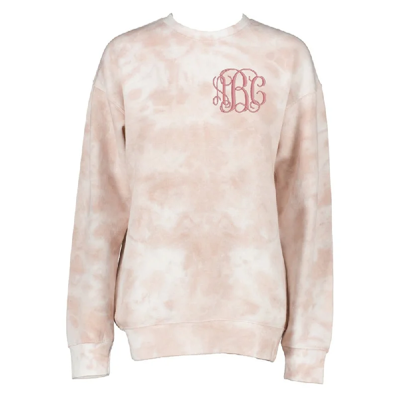 Monogrammed Tie Dye Fleece Sweatshirt