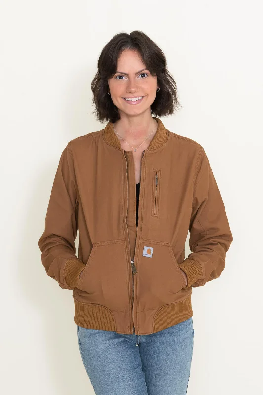 Carhartt Rugged Flex Relaxed Fit Canvas Jacket for Women in Brown | 102524-211