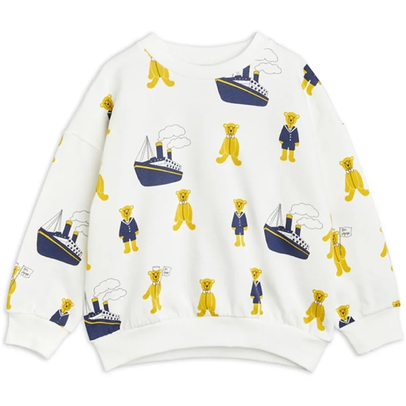 Mini Rodini Teddybears AOP Sweatshirt White