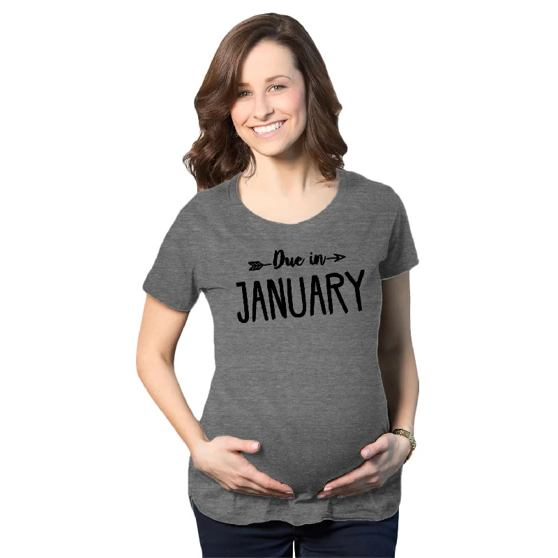 Due In Announcement Maternity T Shirt