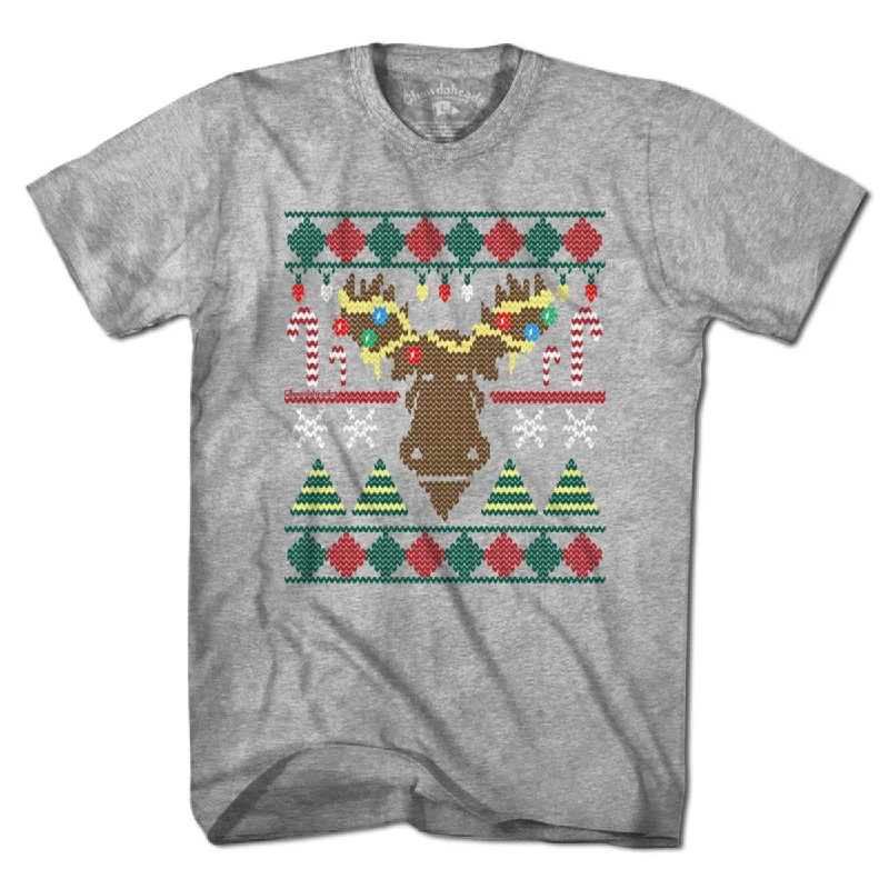 Merry Christmoose Ugly Holiday Sweater T-Shirt