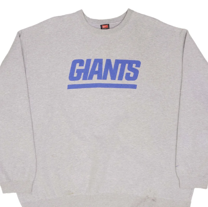 VINTAGE NIKE NFL NEW YORK GIANTS HEAVYWEIGHT GRAY SWEATSHIRT 1990S SIZE 4XL