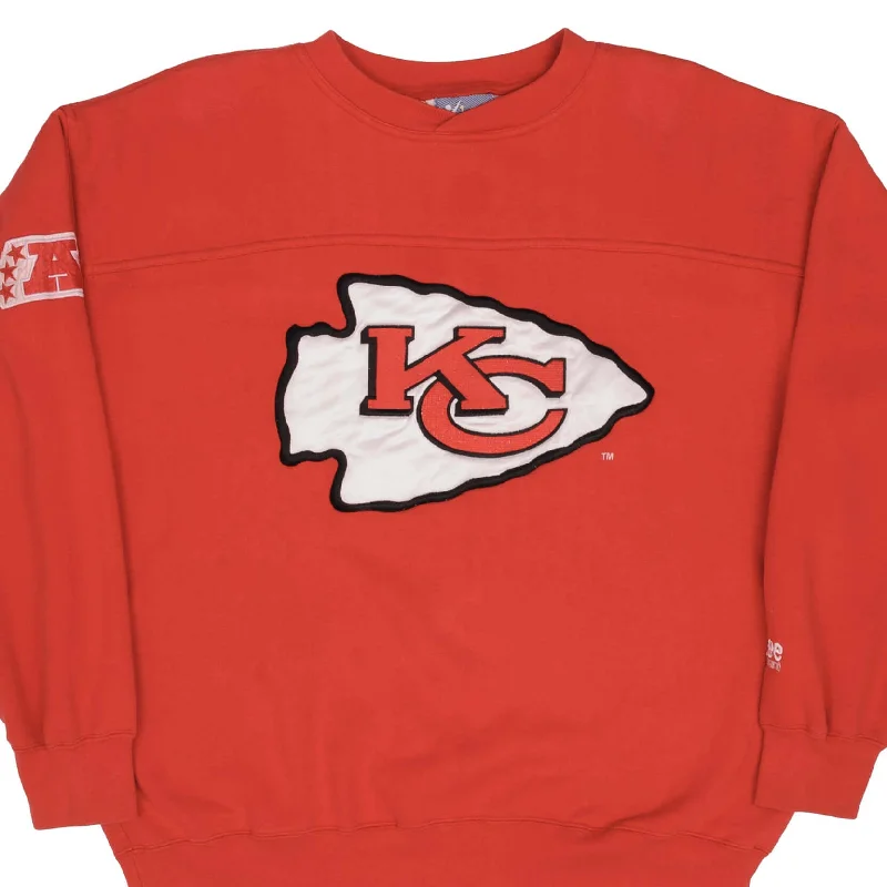 VINTAGE NFL KANSAS CITY CHIEFS EMBROIDERED SWEATSHIRT LARGE 1990S