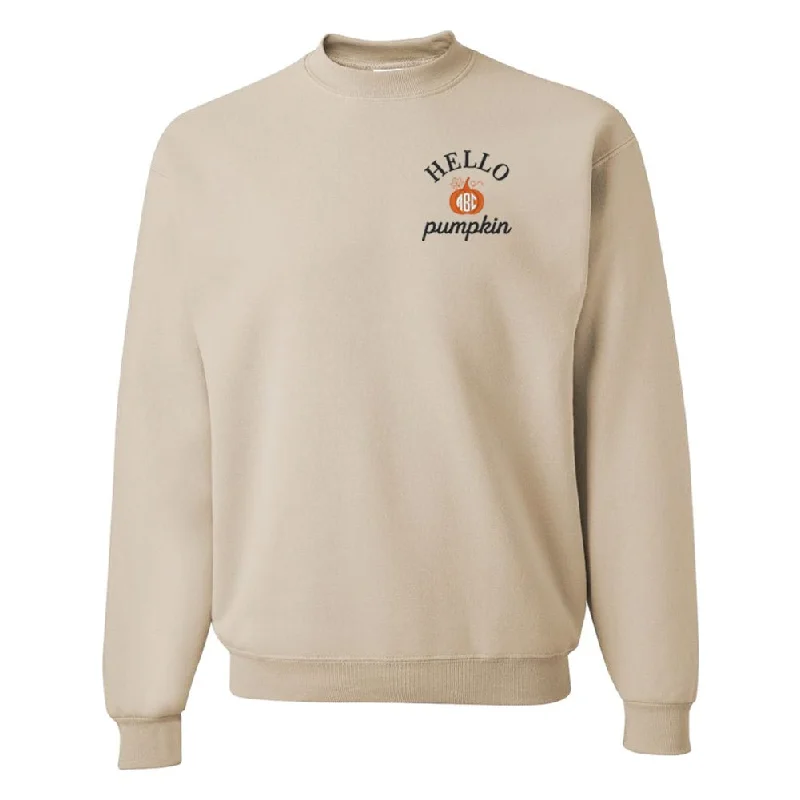 Monogrammed Hello Pumpkin Crewneck Sweatshirt