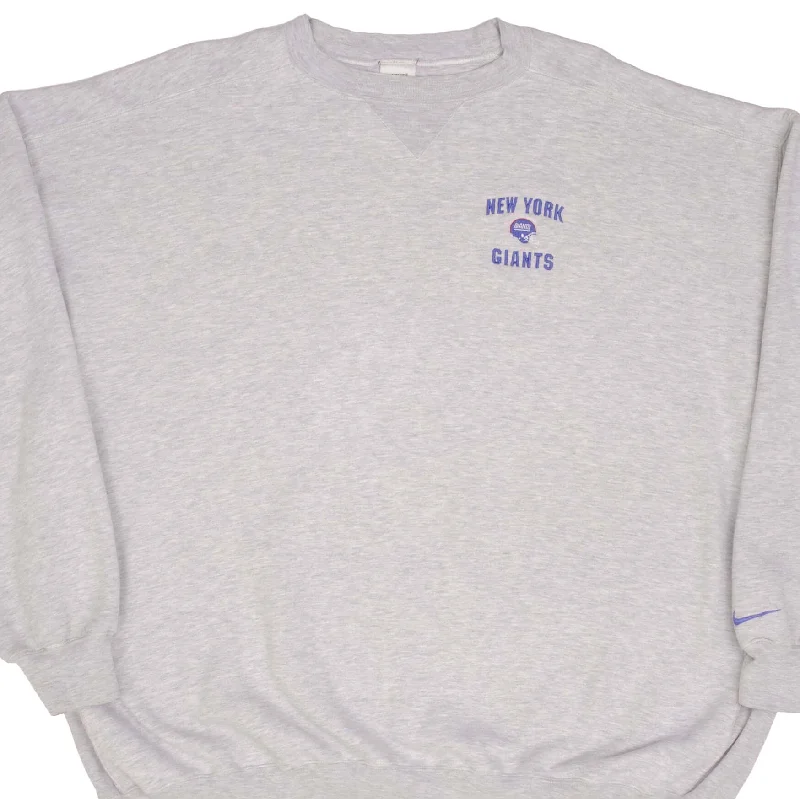 VINTAGE NIKE NFL NEW YORK GIANTS HEAVYWEIGHT GRAY SWEATSHIRT 1990S SIZE 3XL