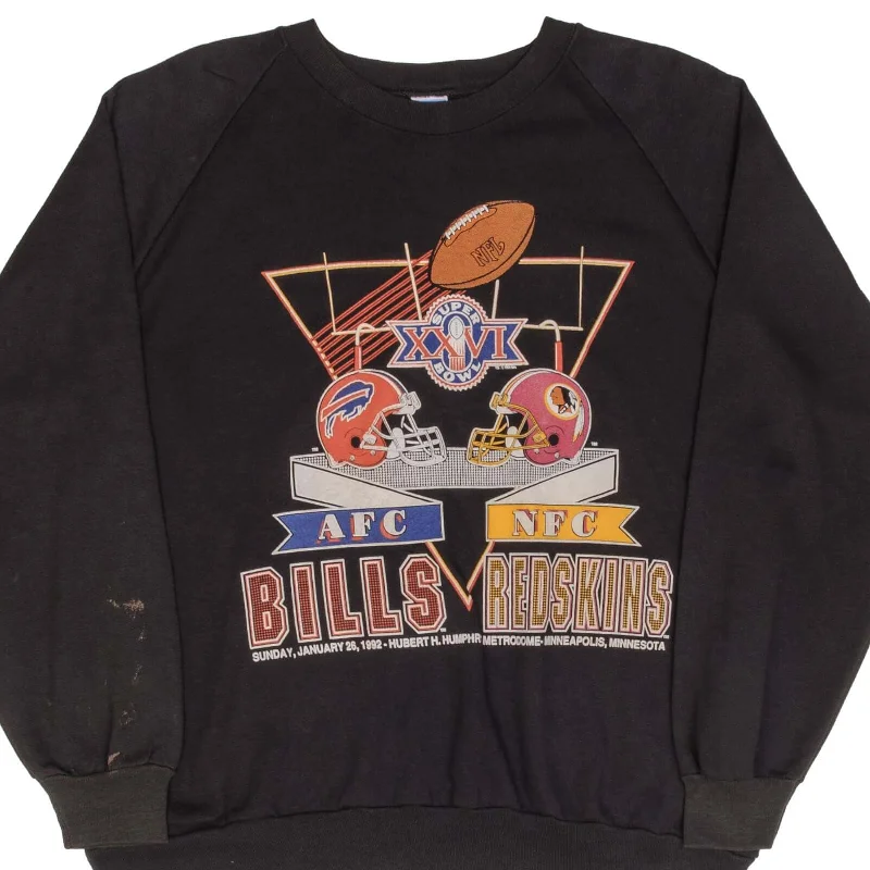 VINTAGE NFL SUPER BOWL BILLS VS REDSKINS SWEATSHIRT 1992 XL MADE IN USA