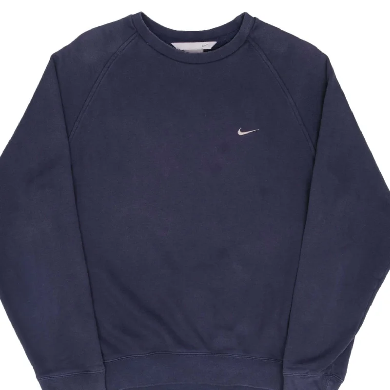 VINTAGE NIKE CLASSIC SWOOSH NAVY BLUE SWEATSHIRT 2000S SIZE MEDIUM