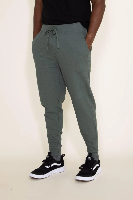 1897 Active Diamond Stretch Joggers for Men in Olive Green | MP922-OLIVEGREEN