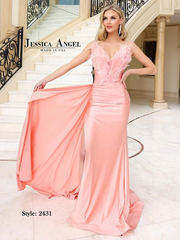 Jessica Angel Style JA2431 Jersey Fabric Sweetheart Neckline Gown