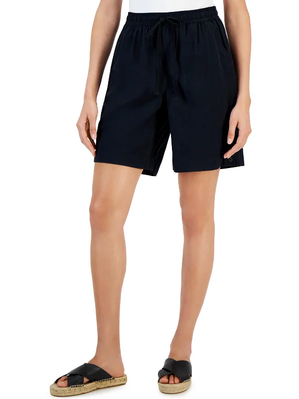 Petites Womens Mini High Rise Casual Shorts